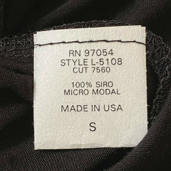 Lanston Women's Small Solid Sleeveless Crossfront Micro Modal Shirt Black $136 - Picture 4 of 6